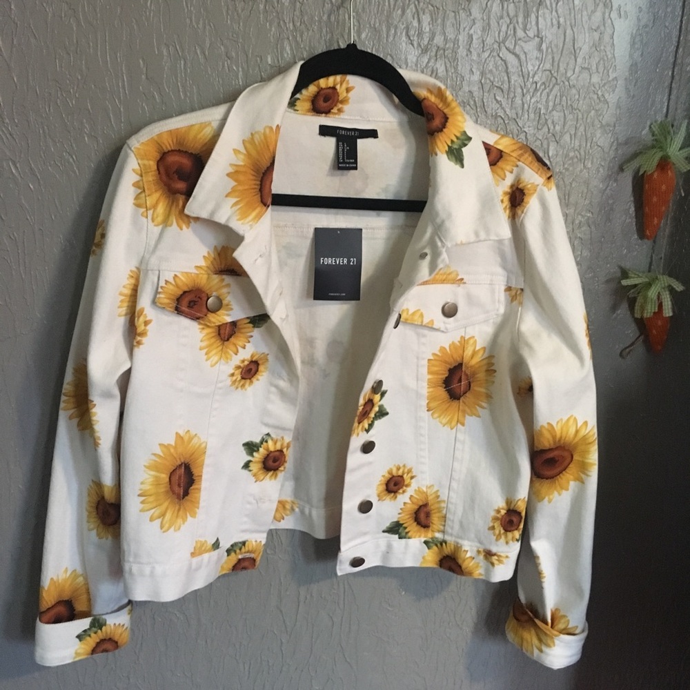 Forever 21 sunflower jacket